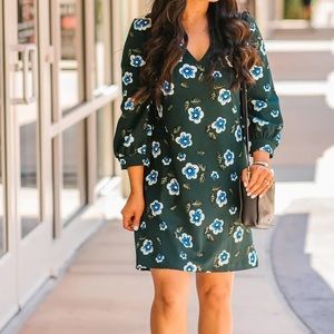 Ann Taylor Factory Green Floral dress